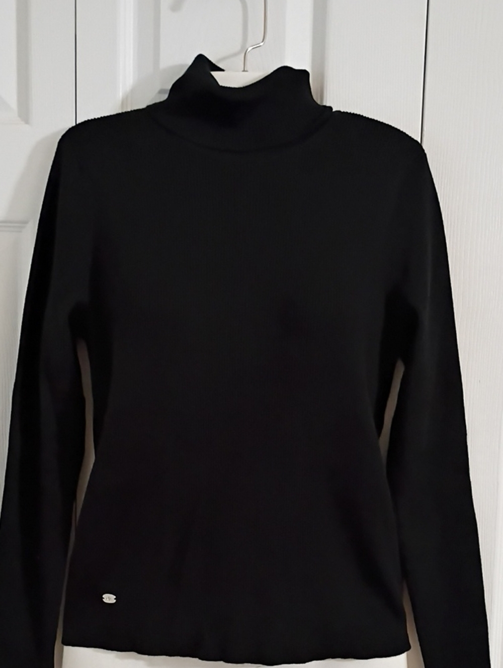 Lauren Ralph Lauren Black Ribbed Turtleneck XLk